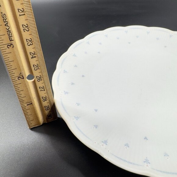 Seltmann Weiden Fine Porcelain Dish Plate Set 3 W Germany White Blue Flowers VTG - Picture 3 of 12